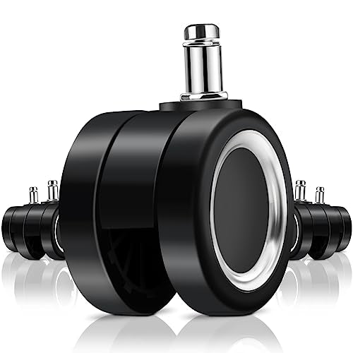HASTHIP 5Pcs 2 Inch Office Chair Caster Wheels Replacement, Heavy Duty Caster Wheels for Office & Gaming Chairs, Support 550lbs, Mute Rubber Chair Casters for Hardwood Floors and Carpet HASTHIP 5Pcs 2 Inch Office Chair Caster Wheels Replacement, Heavy Duty Caster Wheels for Office & Gaming Chairs, Support 550lbs, Mute Rubber Chair Casters for Hardwood Floors and Carpet